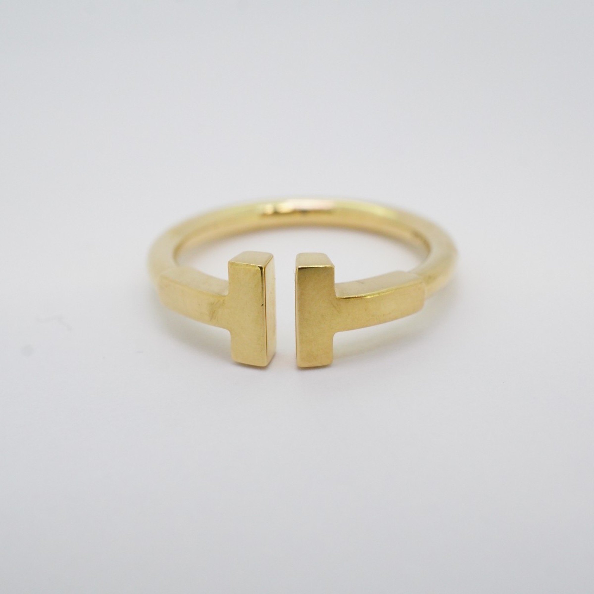 Tiffany Ring T Wire K18YG Yellow Gold Size 6.5 Ladies