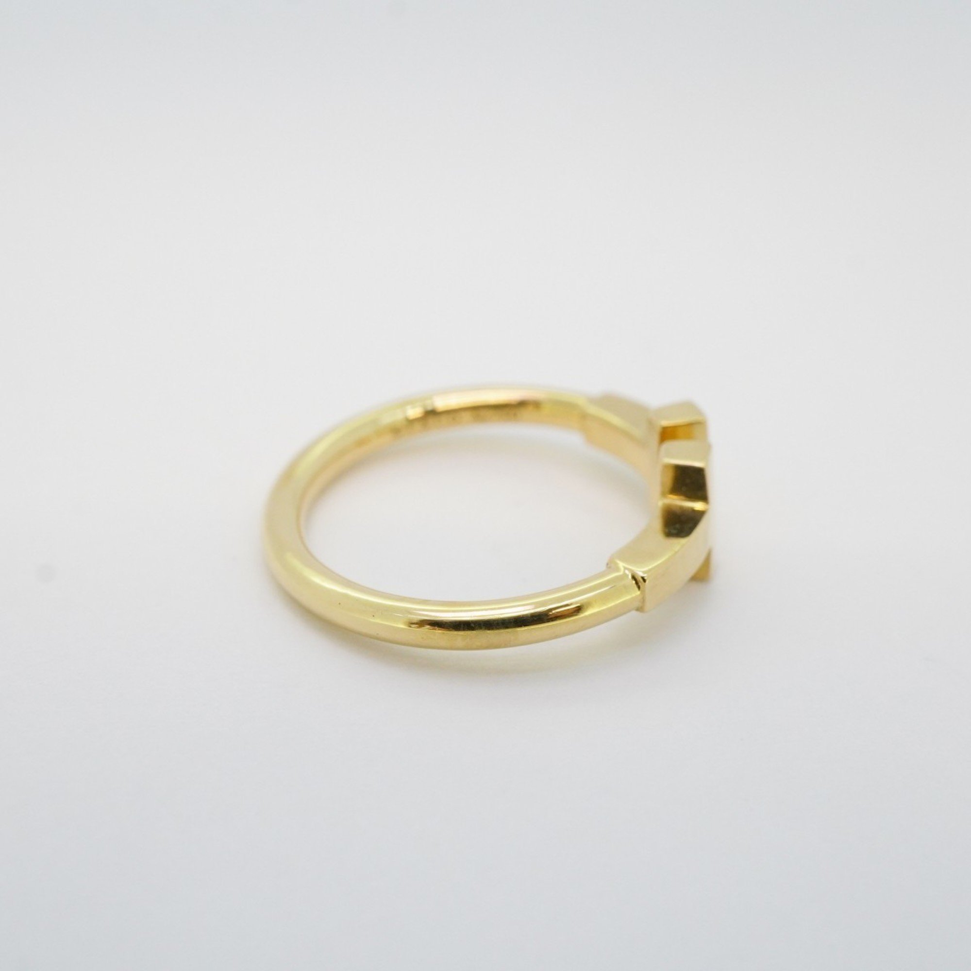 Tiffany Ring T Wire K18YG Yellow Gold Size 6.5 Ladies