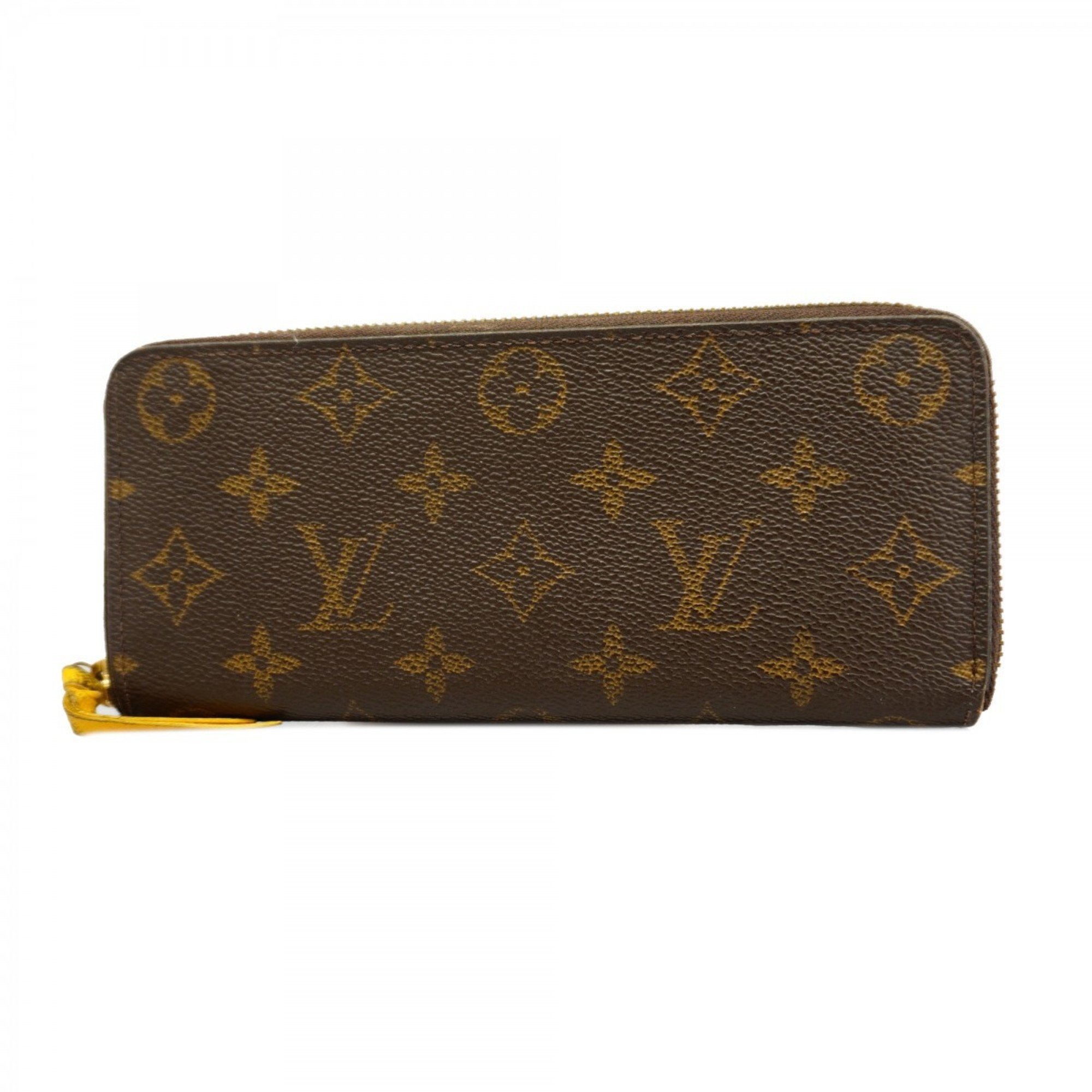 Louis Vuitton Long Wallet Monogram Portefeuille Clemence M60744 Brown Mimosa Ladies