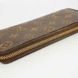 Louis Vuitton Long Wallet Monogram Portefeuille Clemence M60744 Brown Mimosa Ladies