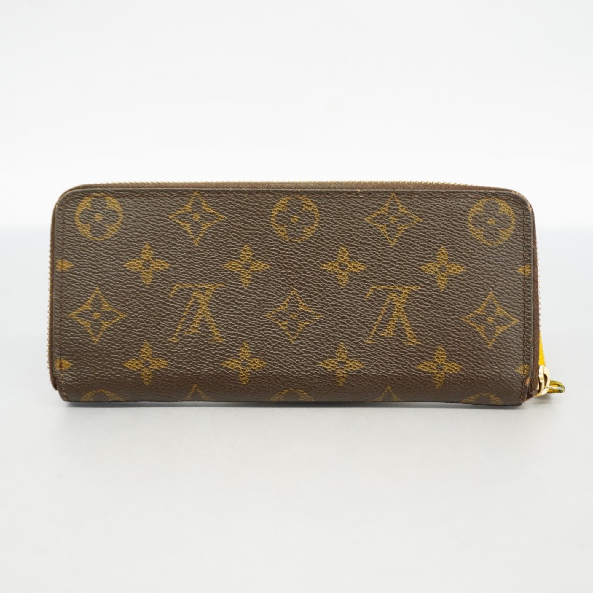 Louis Vuitton Long Wallet Monogram Portefeuille Clemence M60744 Brown Mimosa Ladies