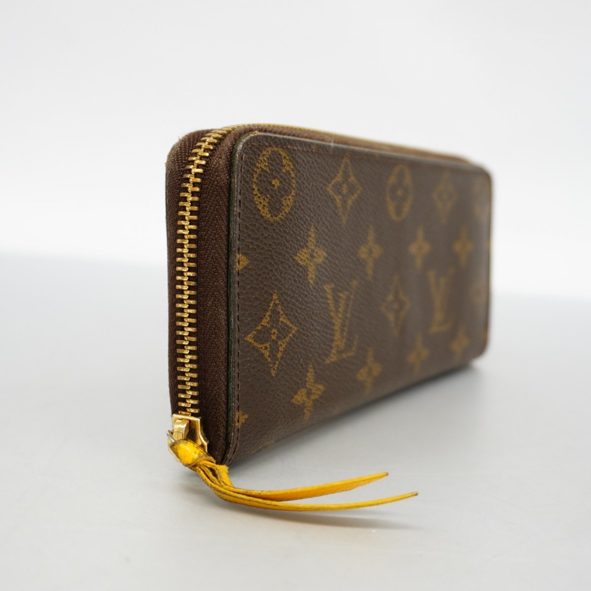 Louis Vuitton Long Wallet Monogram Portefeuille Clemence M60744 Brown Mimosa Ladies