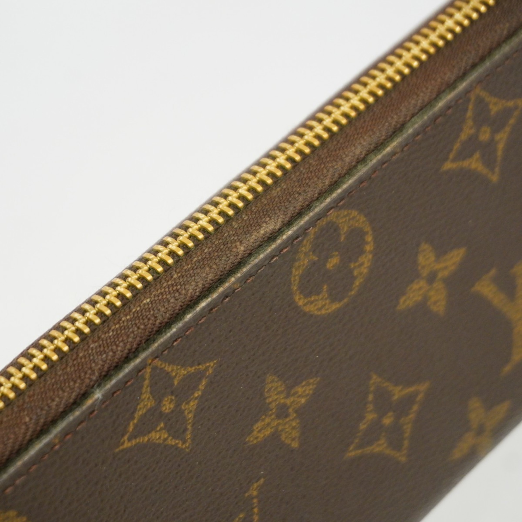 Louis Vuitton Long Wallet Monogram Portefeuille Clemence M60744 Brown Mimosa Ladies