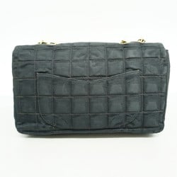 Chanel Shoulder Bag New Travel Nylon Black Champagne Ladies