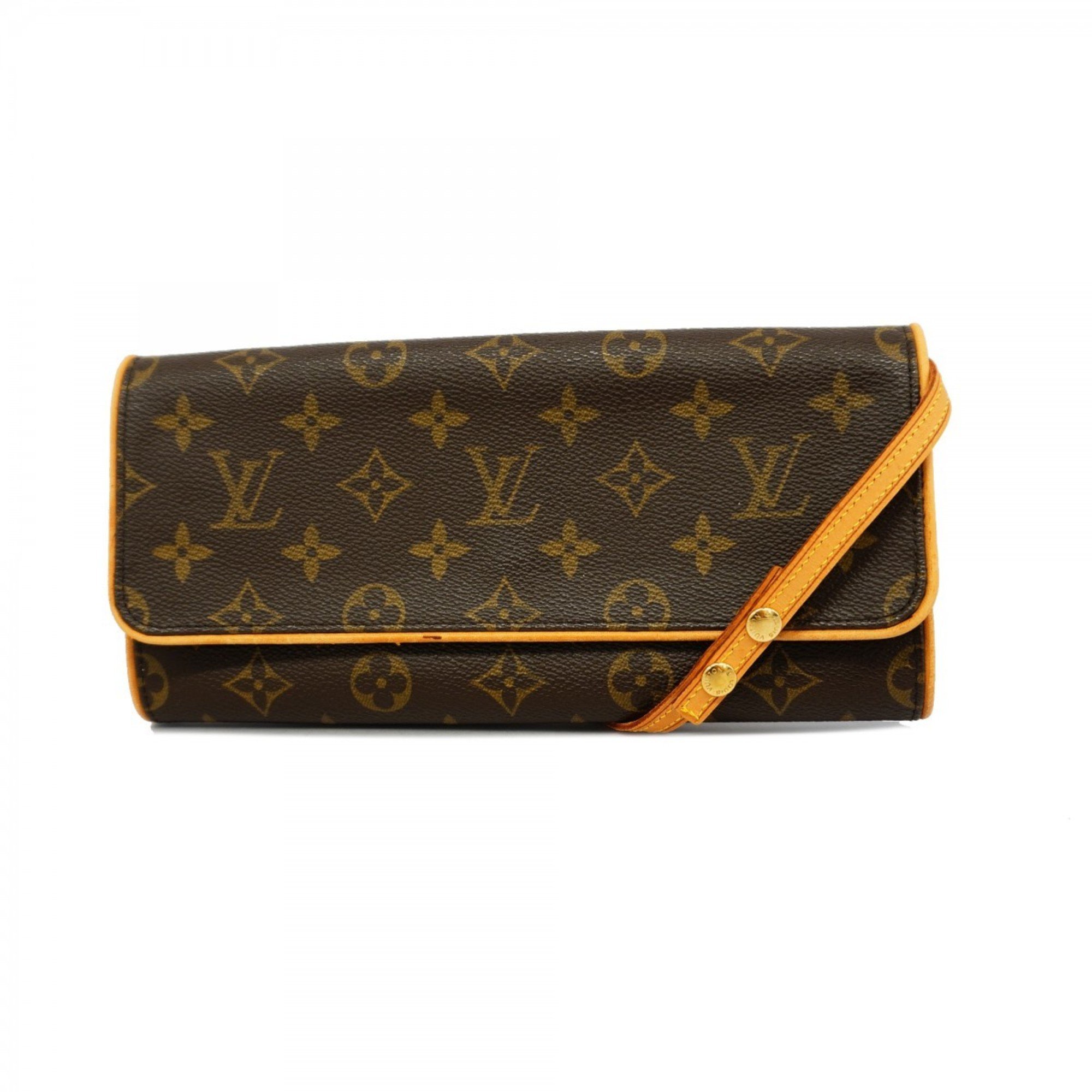 Louis Vuitton Shoulder Bag Monogram Pochette Twin GM M51852 Brown Women's