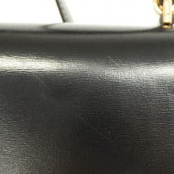 Celine handbag Triomphe leather black ladies