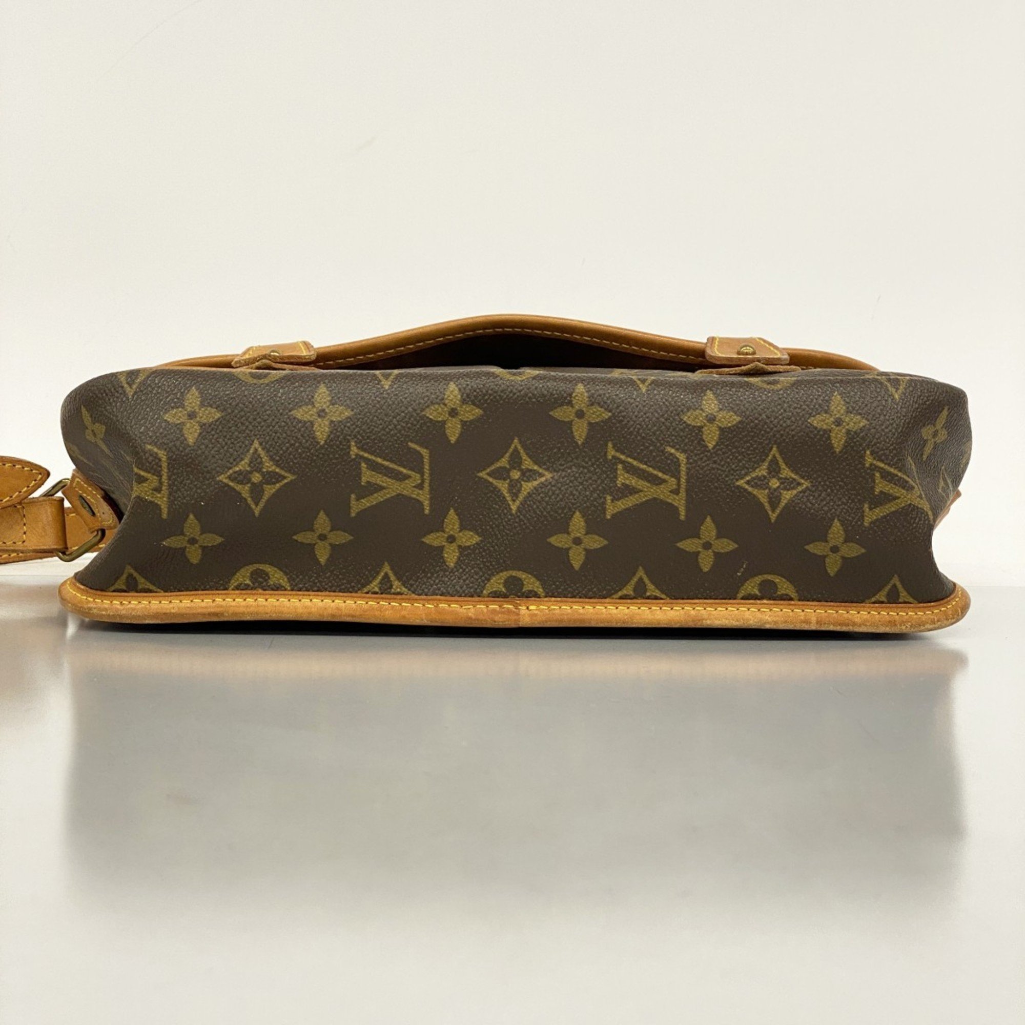 Louis Vuitton Shoulder Bag Monogram Gibessier MM M42247 Brown Women's