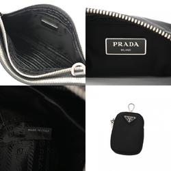 PRADA Prada Double Pocket Black 1BH046 Women's Nylon Shoulder Bag