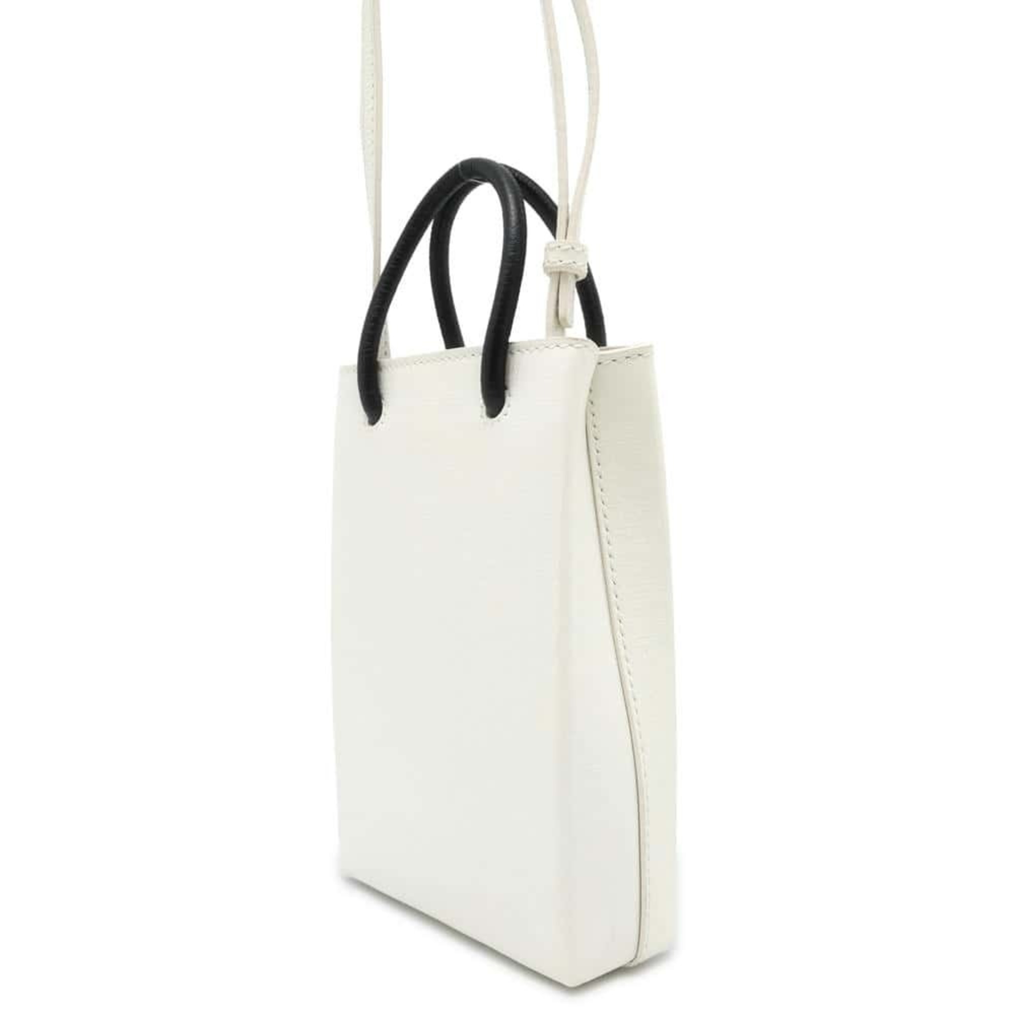 Balenciaga Shoulder Bag Phone Holder Leather 593826 BALENCIAGA White