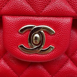 Chanel Chain Shoulder Bag Matelasse 25 Coco Mark Caviar Skin Double A01112 CHANEL