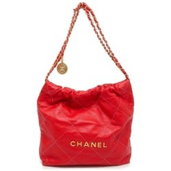 Chanel Chain Shoulder Bag CHANEL22 Small Shiny Calf Leather AS3260 CHANEL