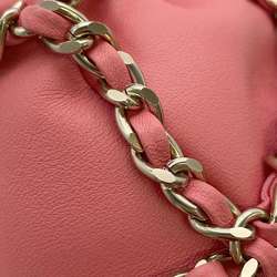 Chanel Chain Shoulder Bag Coco Mark Lambskin AS2313 CHANEL