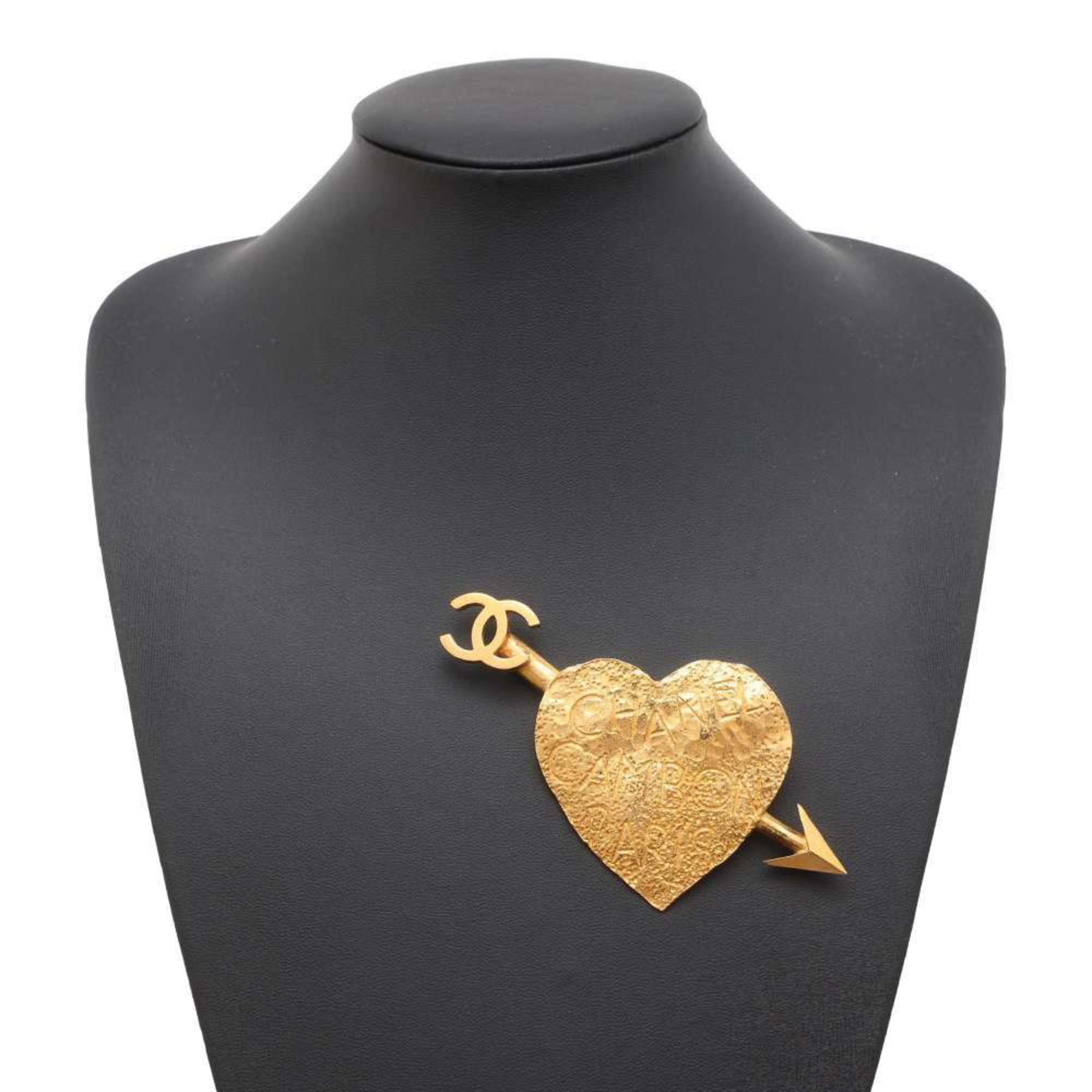 Chanel Brooch 1993 Coco Mark Heart & Arrow 93 P CHANEL