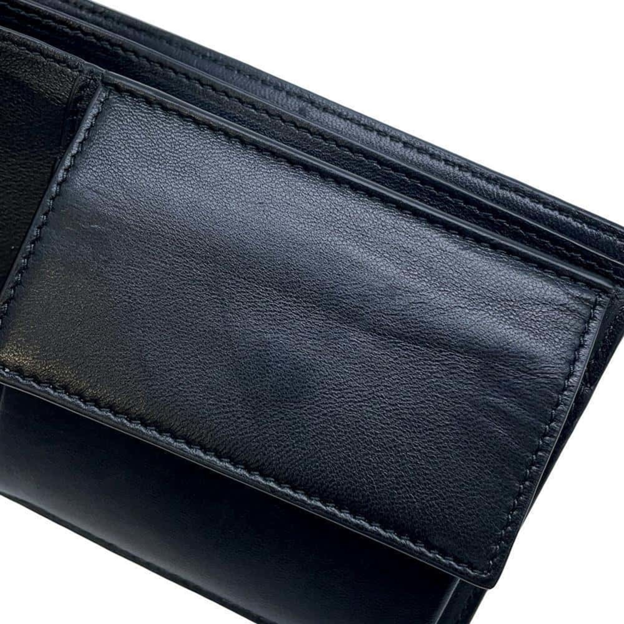 Balenciaga Bi-fold Wallet BB Leather 779971 BALENCIAGA Black