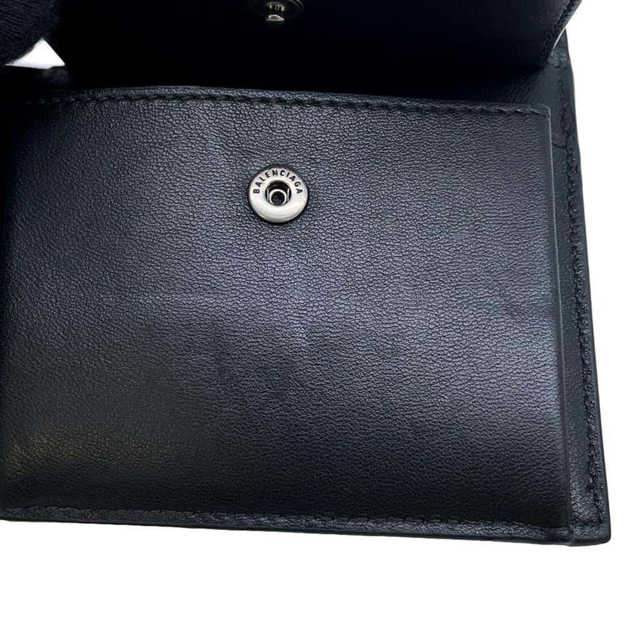 Balenciaga Bi-fold Wallet BB Leather 779971 BALENCIAGA Black