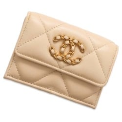 Chanel Tri-fold Wallet Quilted Coco Mark Lambskin AP1789 CHANEL Folding Compact