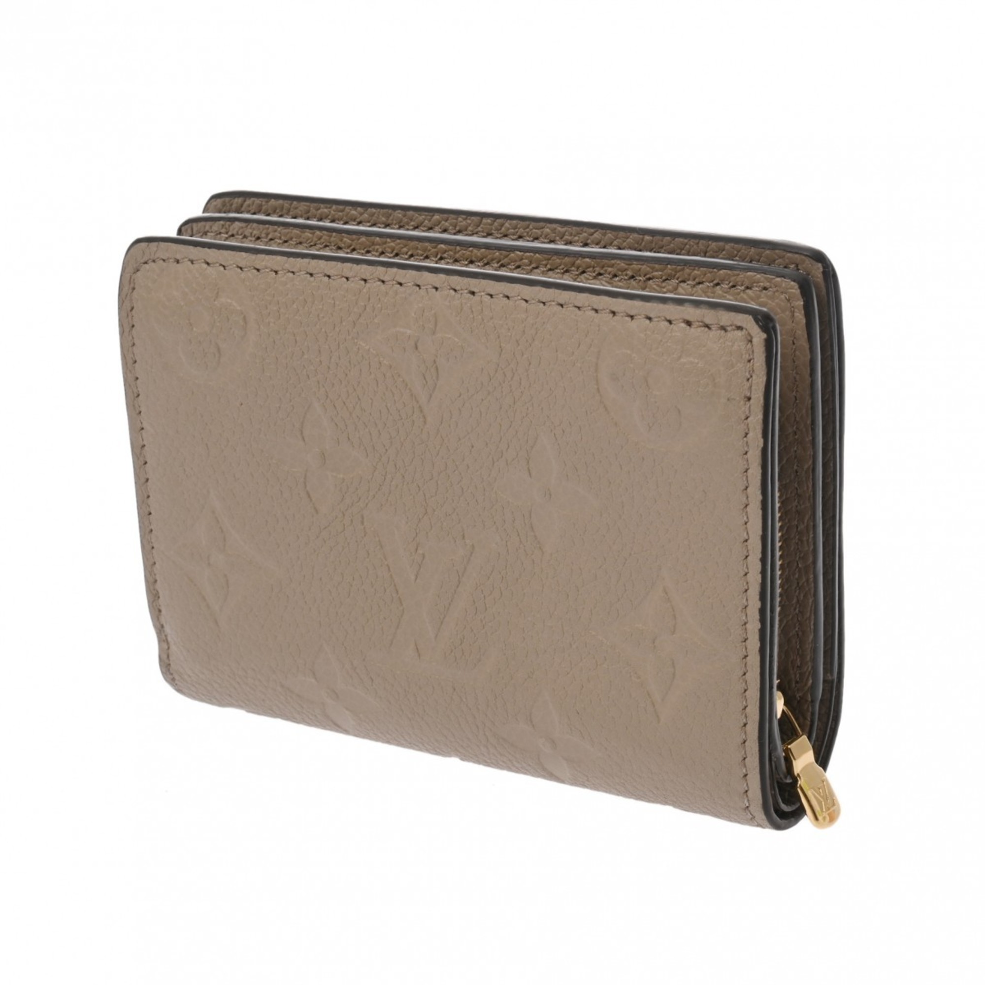 LOUIS VUITTON Louis Vuitton Monogram Empreinte Portefeuille Qu Tourterelle M80152 Women's Bi-fold Wallet