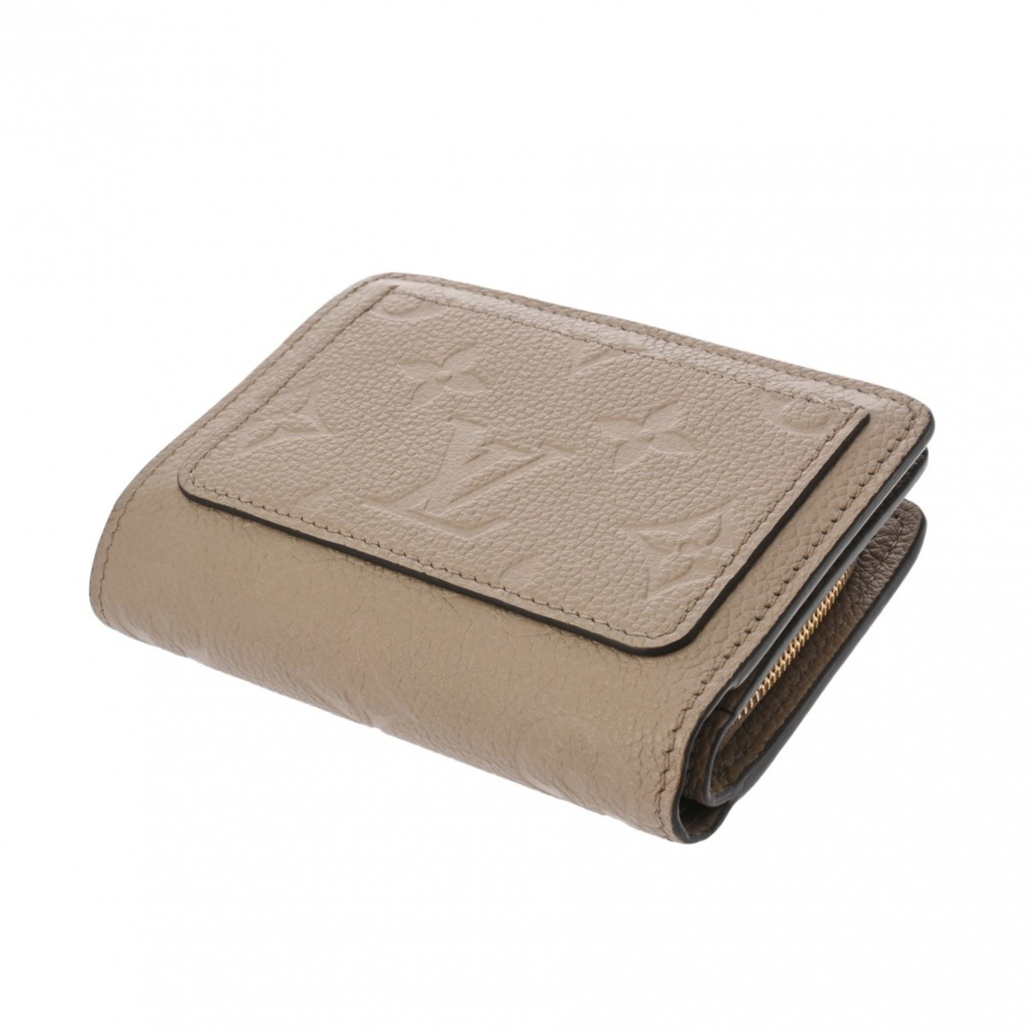 LOUIS VUITTON Louis Vuitton Monogram Empreinte Portefeuille Qu Tourterelle M80152 Women's Bi-fold Wallet