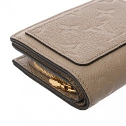 LOUIS VUITTON Louis Vuitton Monogram Empreinte Portefeuille Qu Tourterelle M80152 Women's Bi-fold Wallet