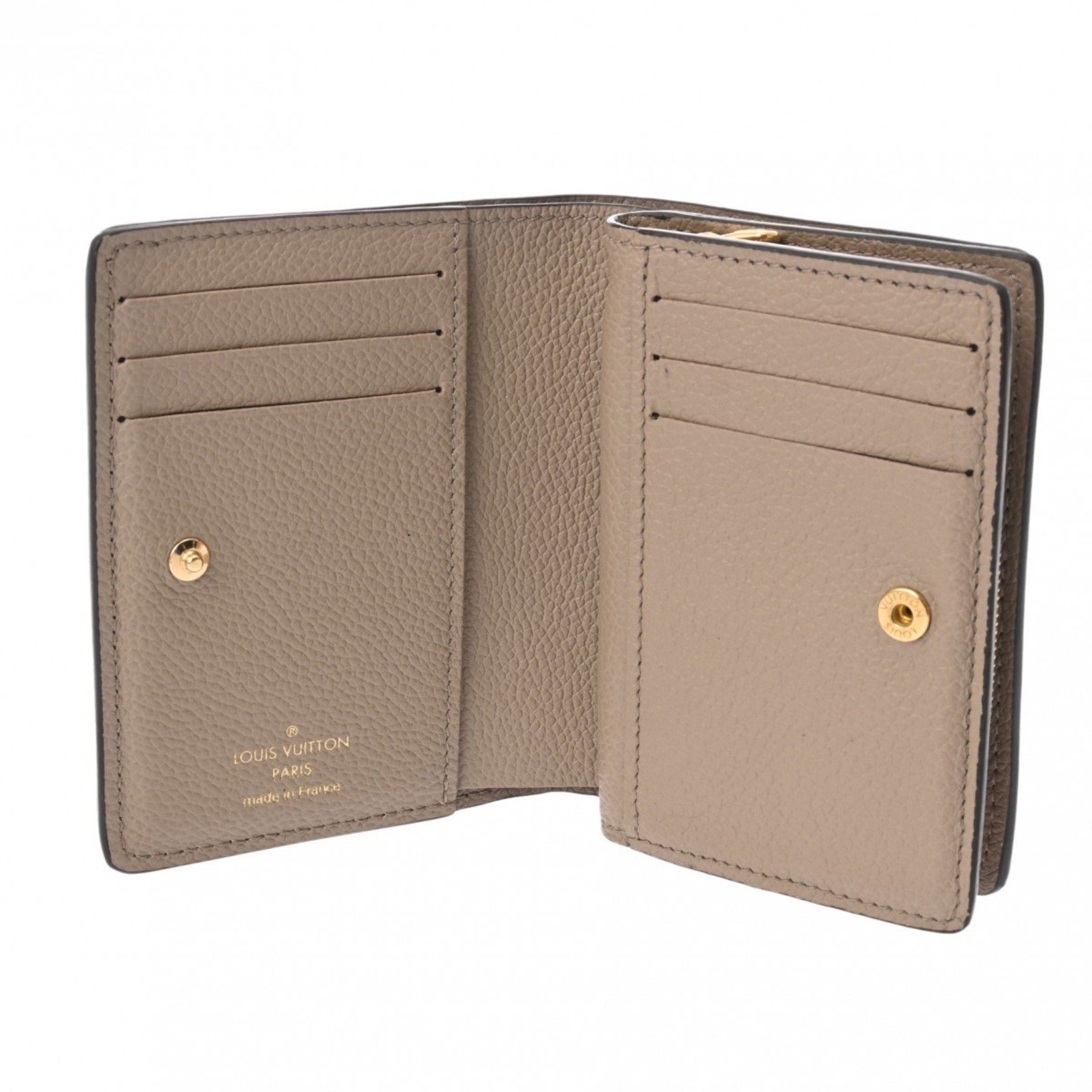 LOUIS VUITTON Louis Vuitton Monogram Empreinte Portefeuille Qu Tourterelle M80152 Women's Bi-fold Wallet