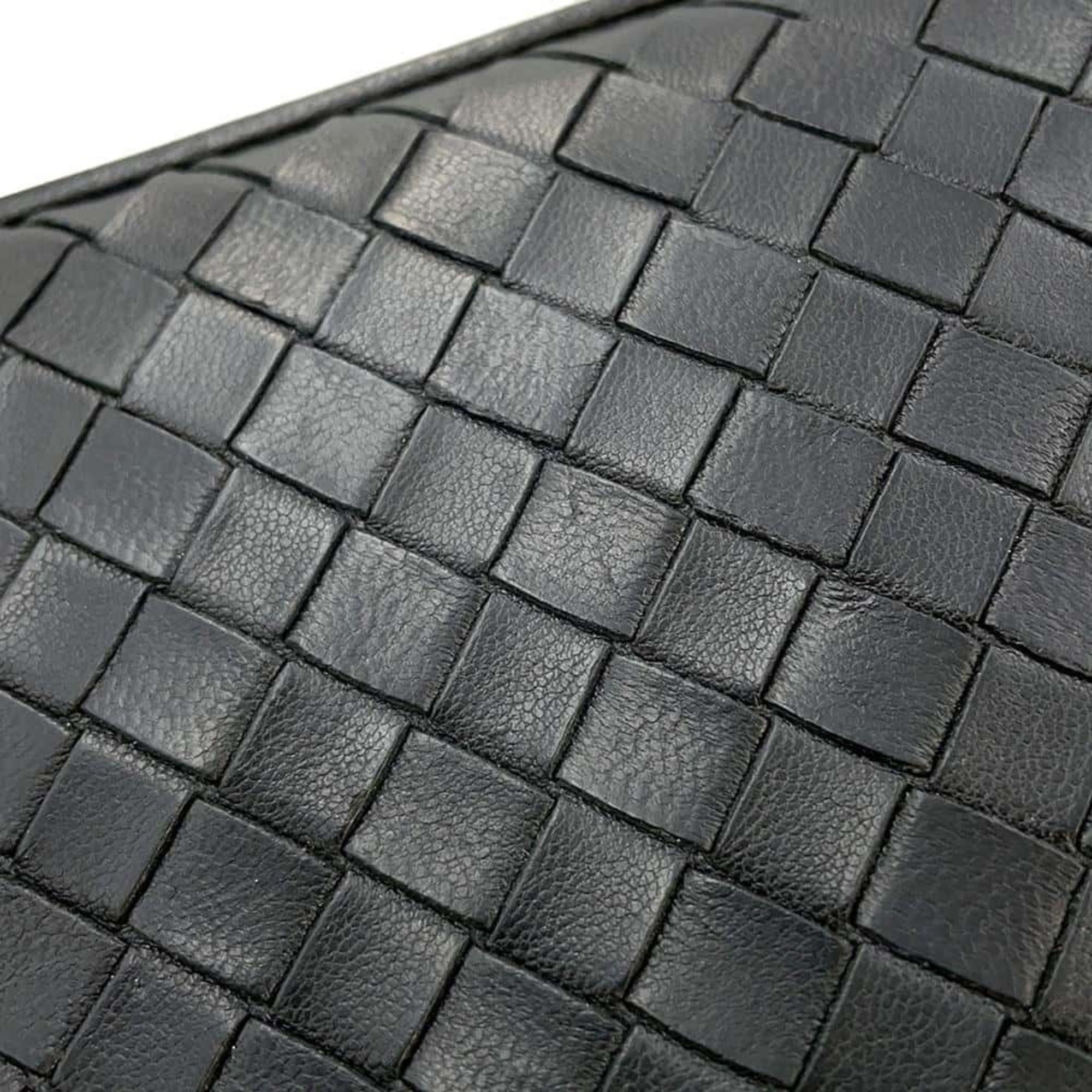 Bottega Veneta Long Wallet Intrecciato Zip Around 114076 BOTTEGA VENETA Black