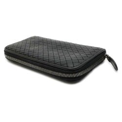 Bottega Veneta Long Wallet Intrecciato Zip Around 114076 BOTTEGA VENETA Black