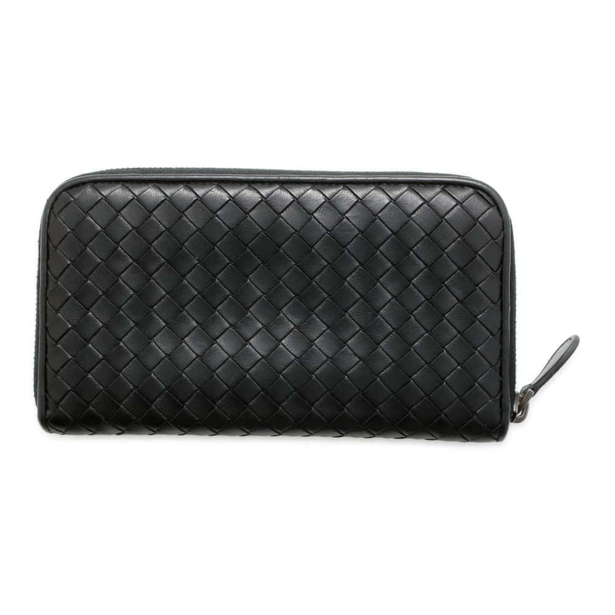 Bottega Veneta Long Wallet Intrecciato Zip Around 114076 BOTTEGA VENETA Black