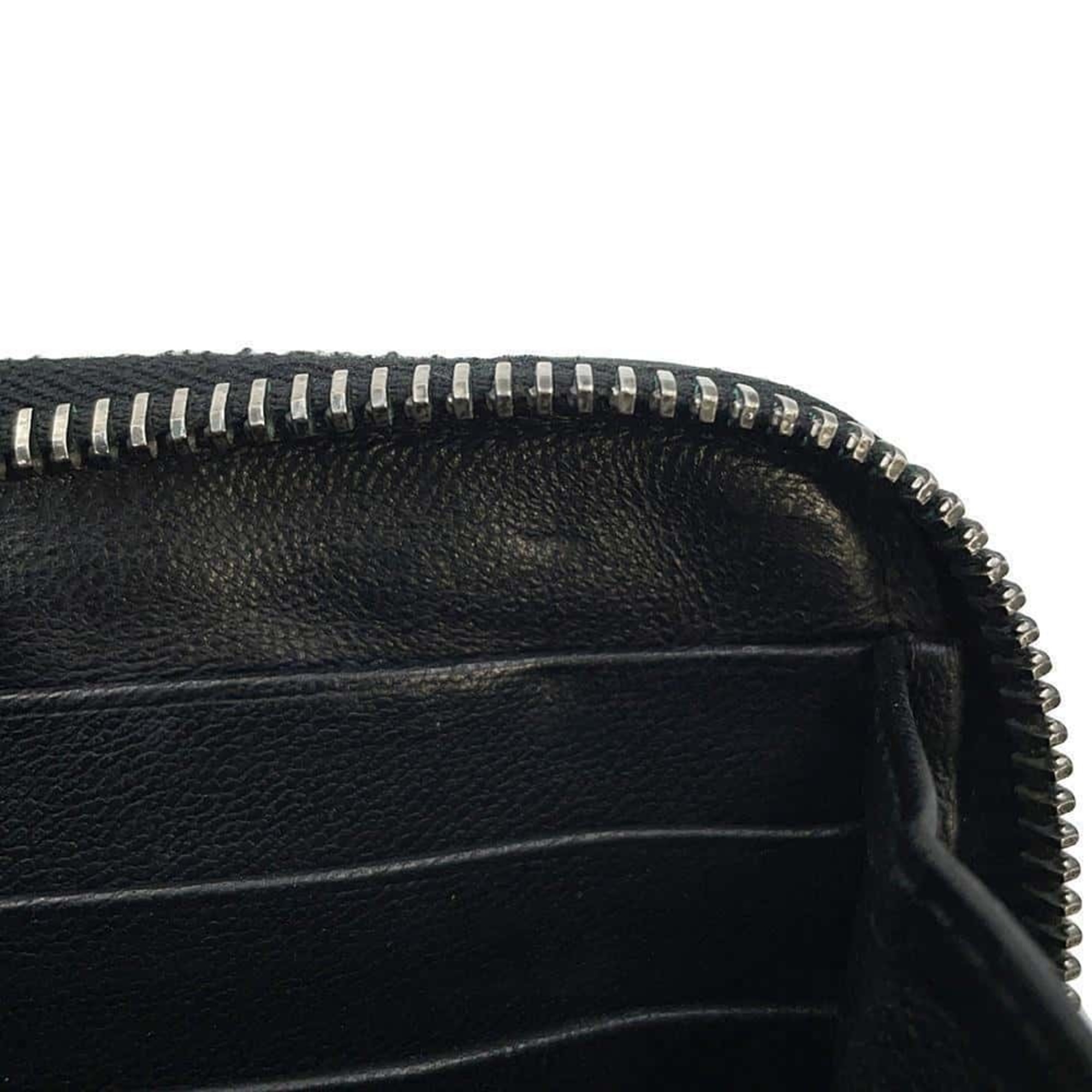 Bottega Veneta Long Wallet Intrecciato Zip Around 114076 BOTTEGA VENETA Black