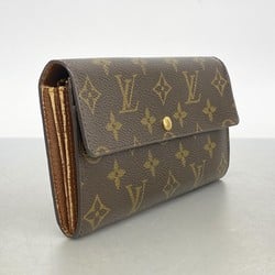 Louis Vuitton Long Wallet Monogram Porto Monnaie Credit M61726 Brown Ladies