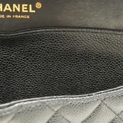 Chanel Shoulder Bag Matelasse Caviar Skin Black Women's