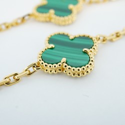 Van Cleef & Arpels Necklace Alhambra K18YG Yellow Gold Malachite Green Ladies