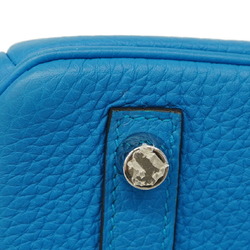 Hermes handbag Birkin 25 Togo Blue Zanzibar A engraved ladies