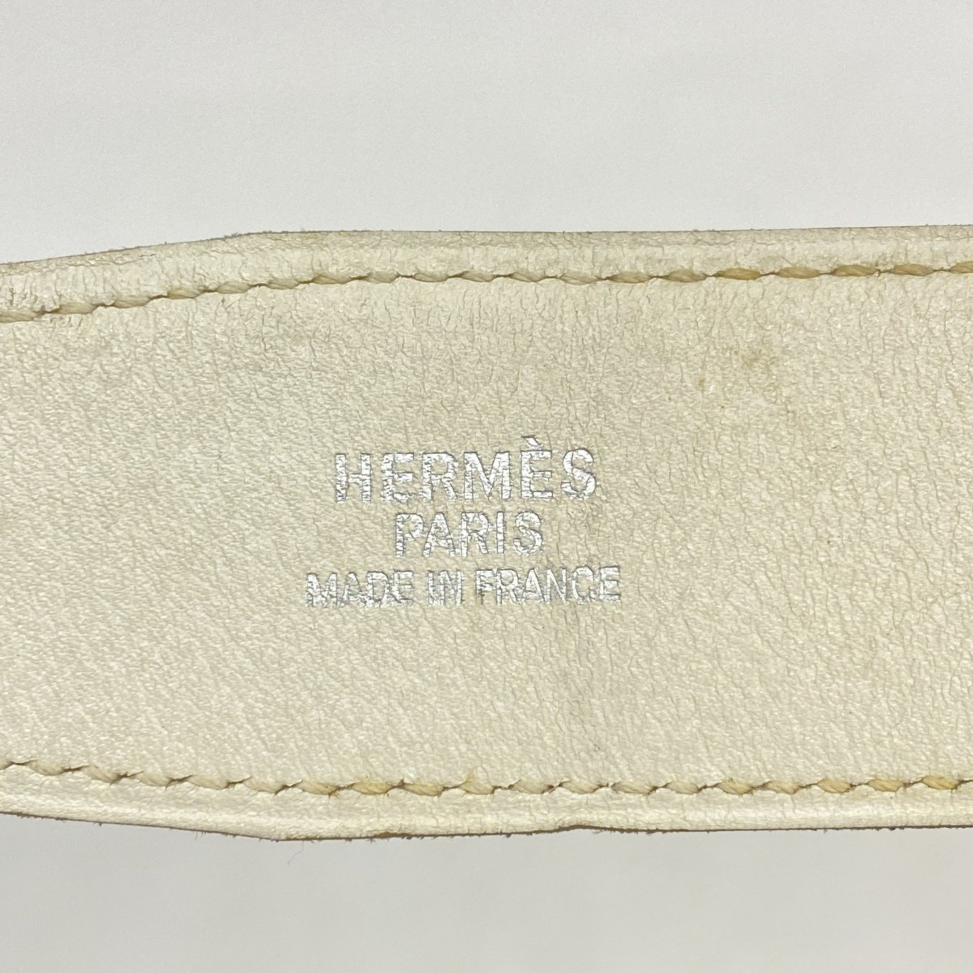 Hermes Belt Constance Cushvel Navy White A Stamp Ladies