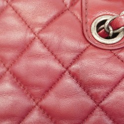 Chanel Shoulder Bag Matelasse Lambskin Bordeaux Women's