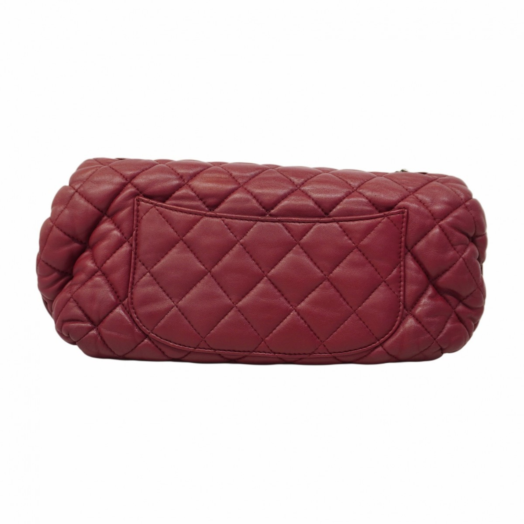 Chanel Shoulder Bag Matelasse Lambskin Bordeaux Women's