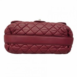 Chanel Shoulder Bag Matelasse Lambskin Bordeaux Women's