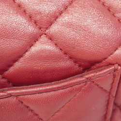 Chanel Shoulder Bag Matelasse Lambskin Bordeaux Women's