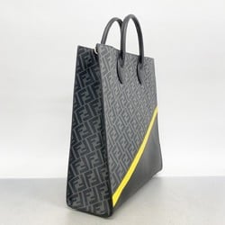 Fendi Tote Bag Zucca Black Grey Yellow Men's