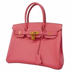 Hermes handbag Birkin 30 Verso special order Veau Epsom Rose Extreme Azalee A stamped ladies