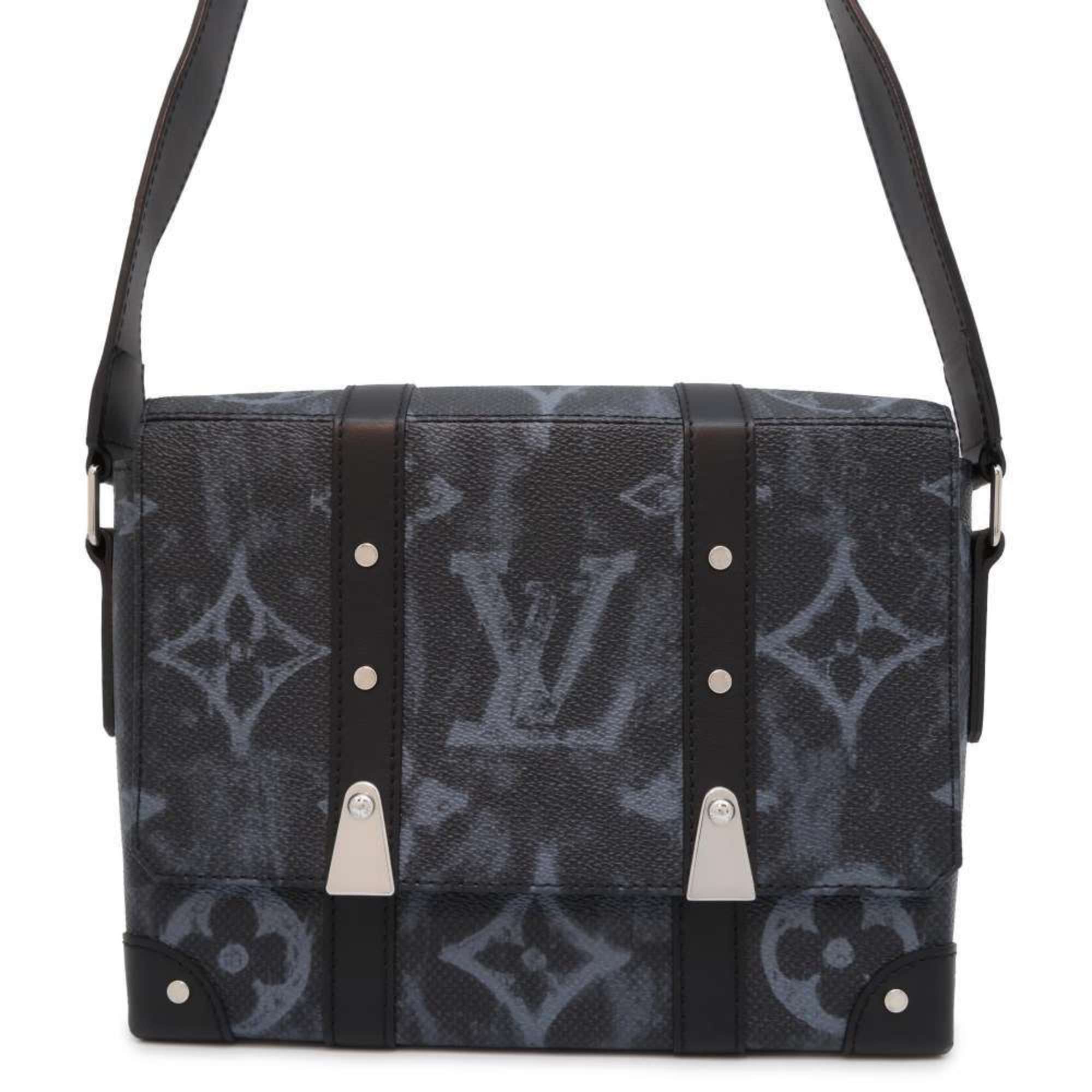 Louis Vuitton Shoulder Bag Monogram Pastel Trunk PM M57271 Virgil Abloh Black