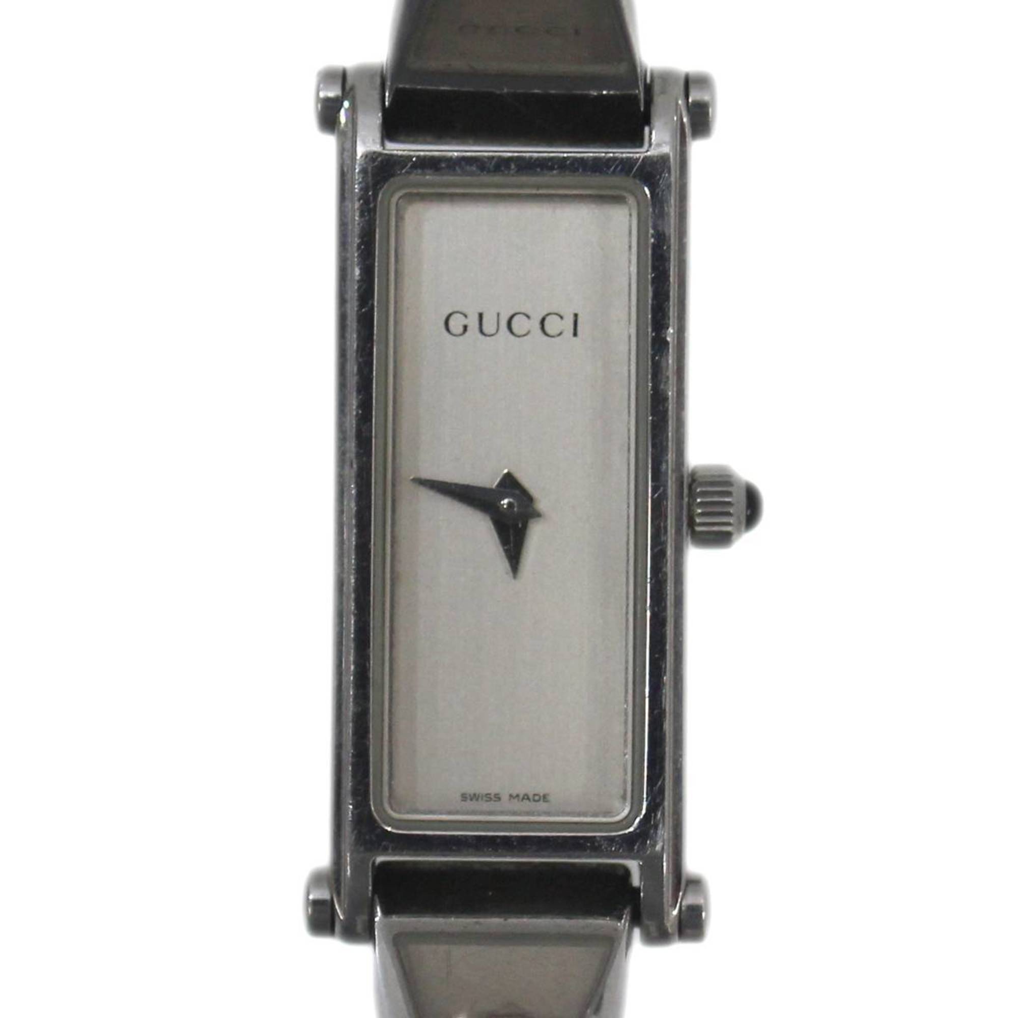 GUCCI 1500L Bangle Watch for Women Square Quartz SS