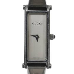 GUCCI 1500L Bangle Watch for Women Square Quartz SS