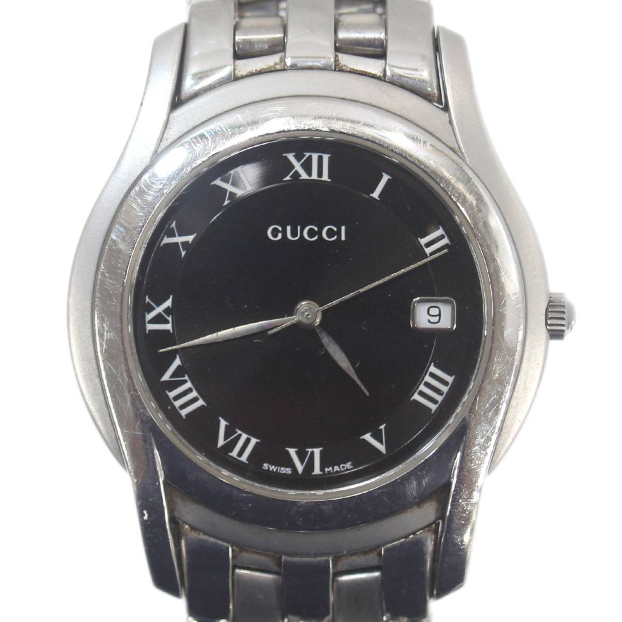 GUCCI G-Class 5500M Quartz Men's Watch Black x SS