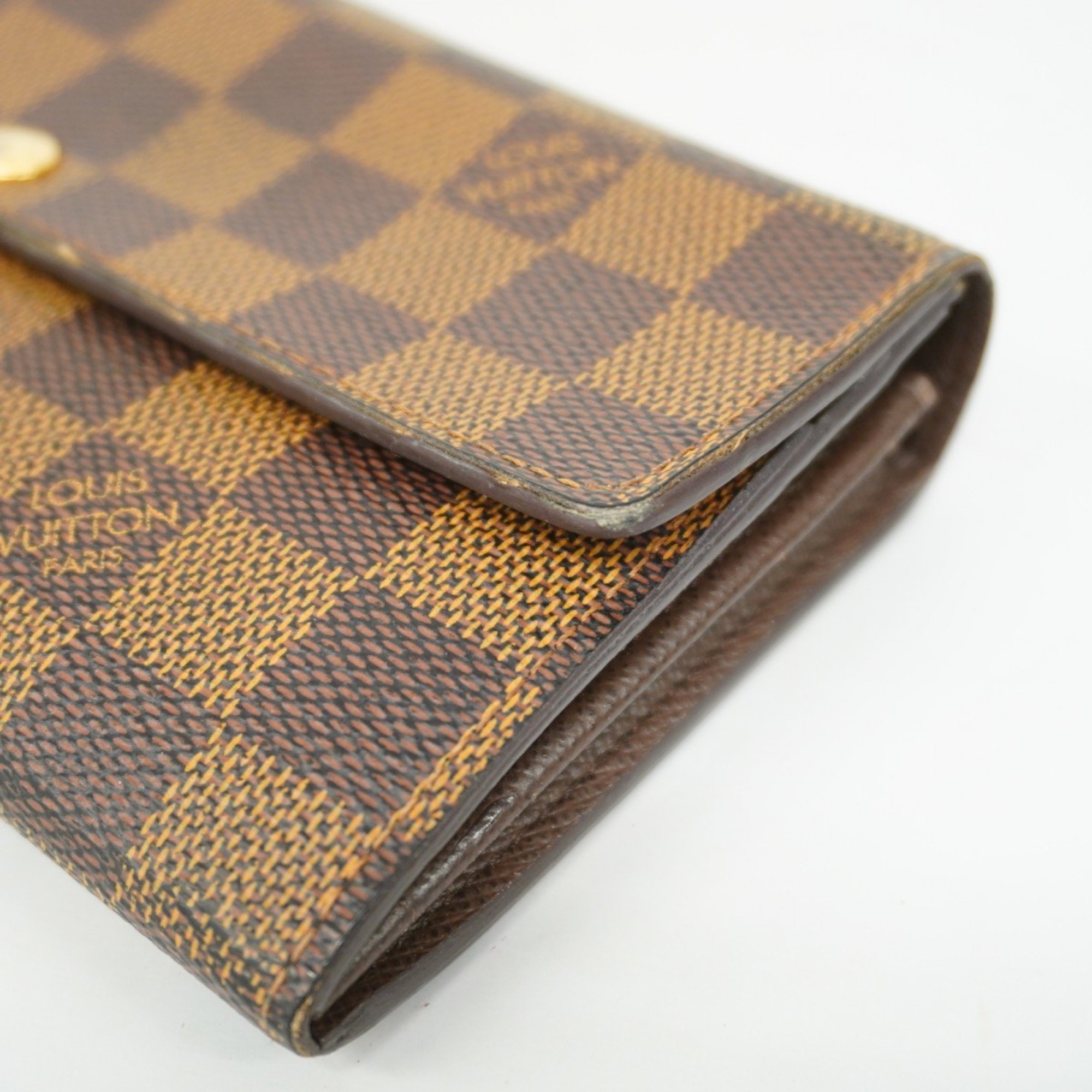 Louis Vuitton Long Wallet Damier Portefeuille Sarah N61734 Ebene Ladies