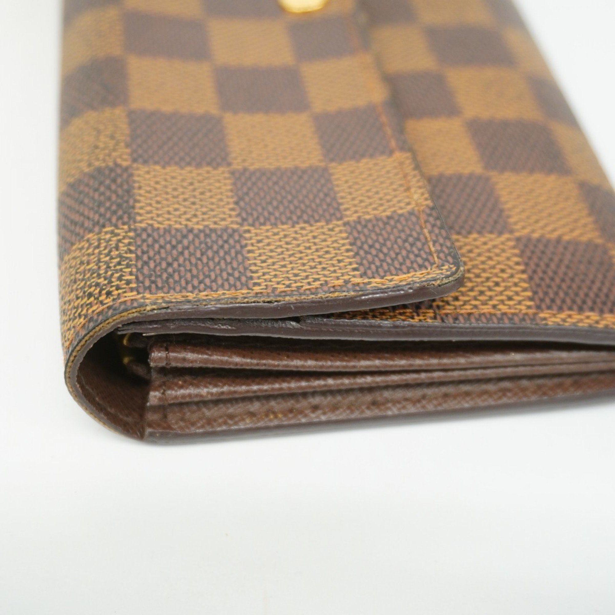 Louis Vuitton Long Wallet Damier Portefeuille Sarah N61734 Ebene Ladies