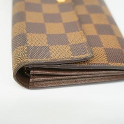 Louis Vuitton Long Wallet Damier Portefeuille Sarah N61734 Ebene Ladies