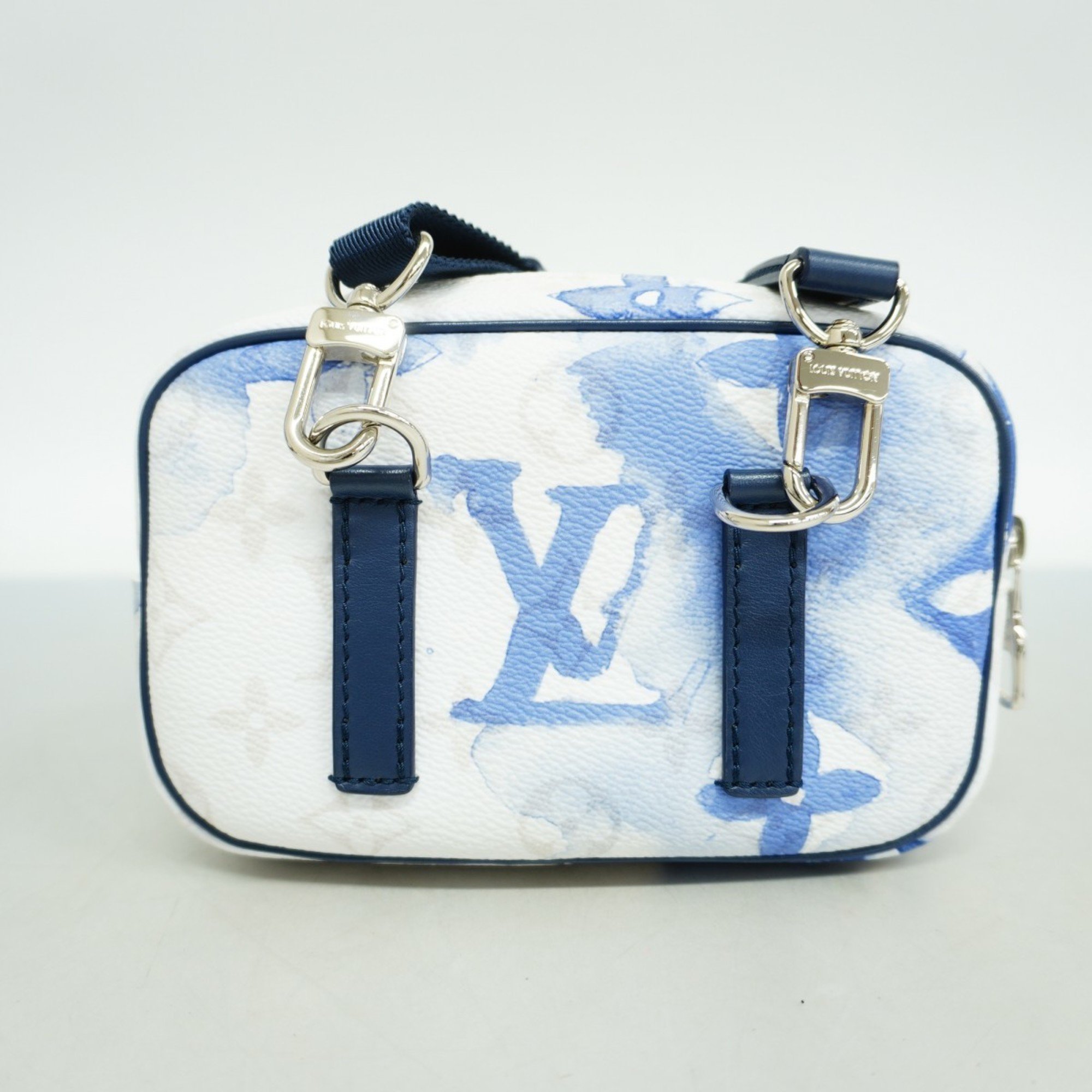 Louis Vuitton Shoulder Bag Monogram Watercolor Outdoor Pochette M45763 Blue White Men's