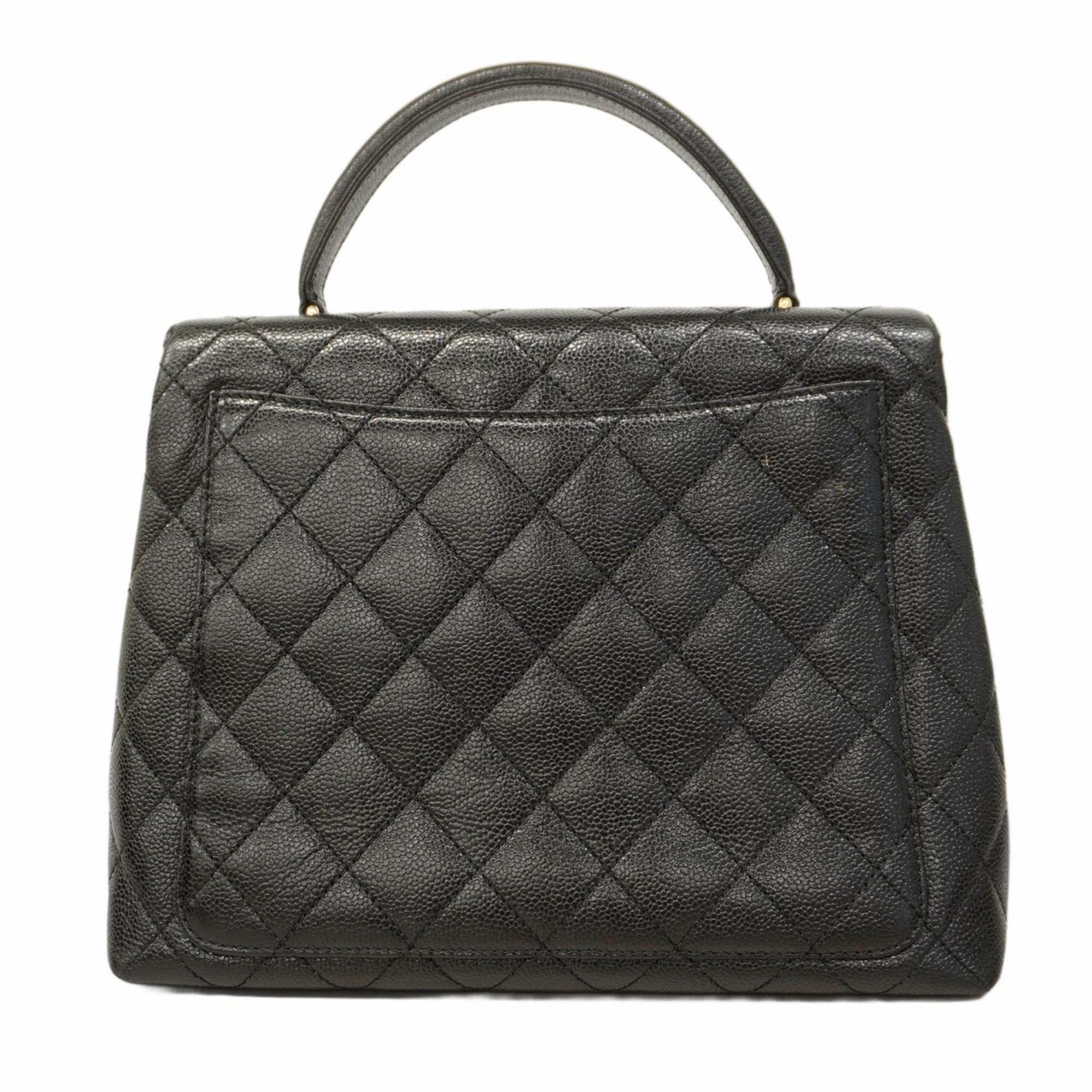 Chanel handbag Matelasse caviar skin black champagne ladies