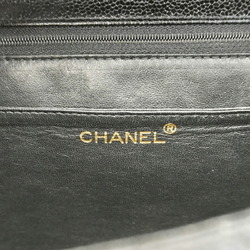 Chanel handbag Matelasse caviar skin black champagne ladies