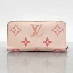 Louis Vuitton Long Wallet Monogram Empreinte Zippy M80403 Bouton de Rose Ladies